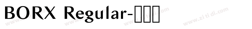 BORX Regular字体转换